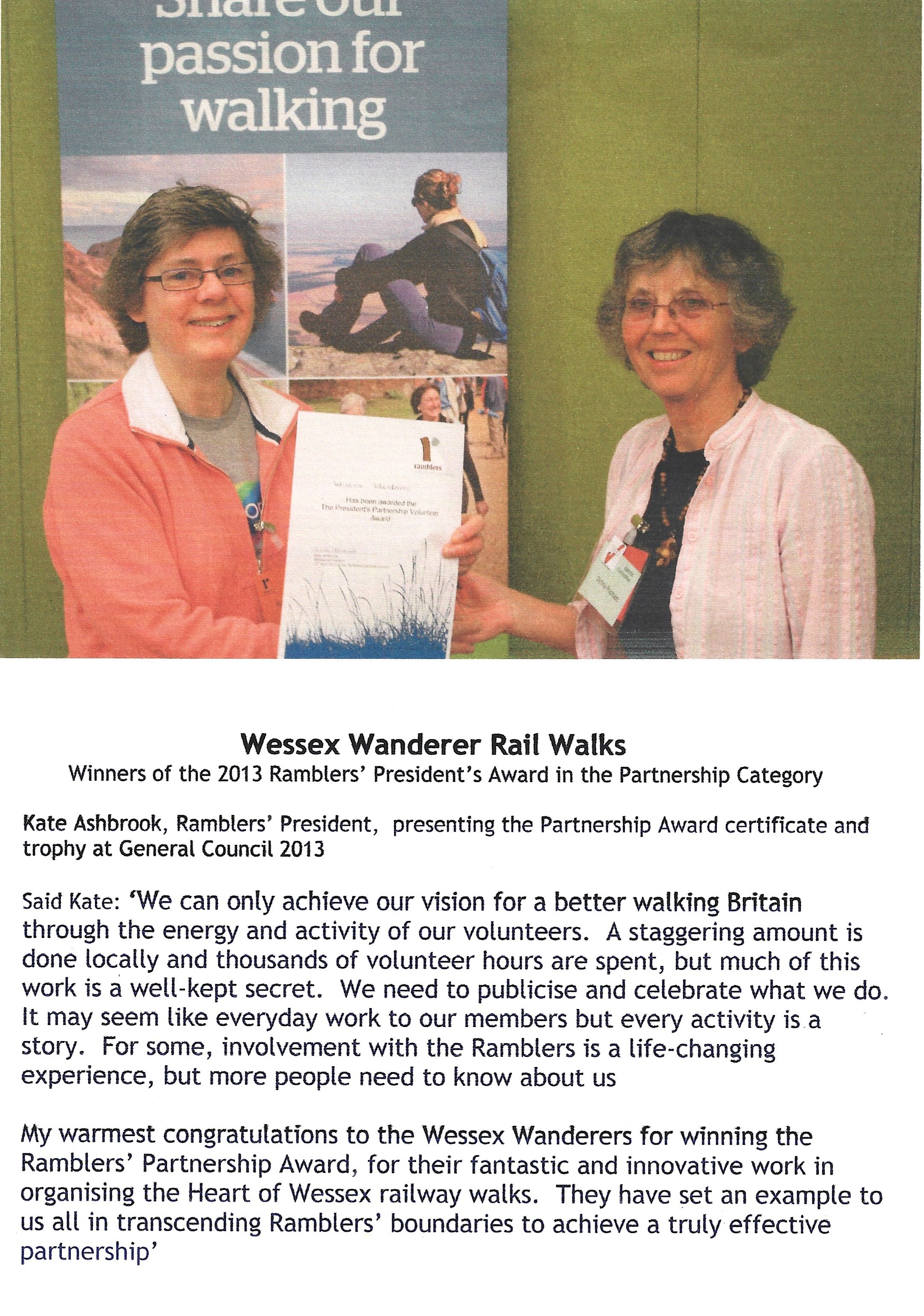 2013 Rambelrs Presidents Award